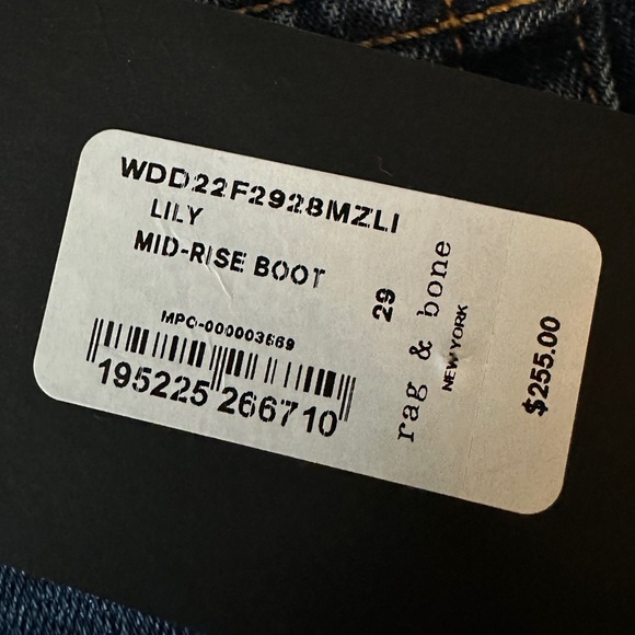 RAG & BONE Peyton Midrise Bootcut - size 29; Lily wash 💙 NWT - Picture 4 of 6